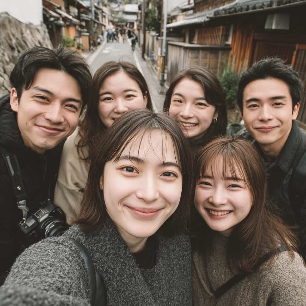 Group of Japanese people